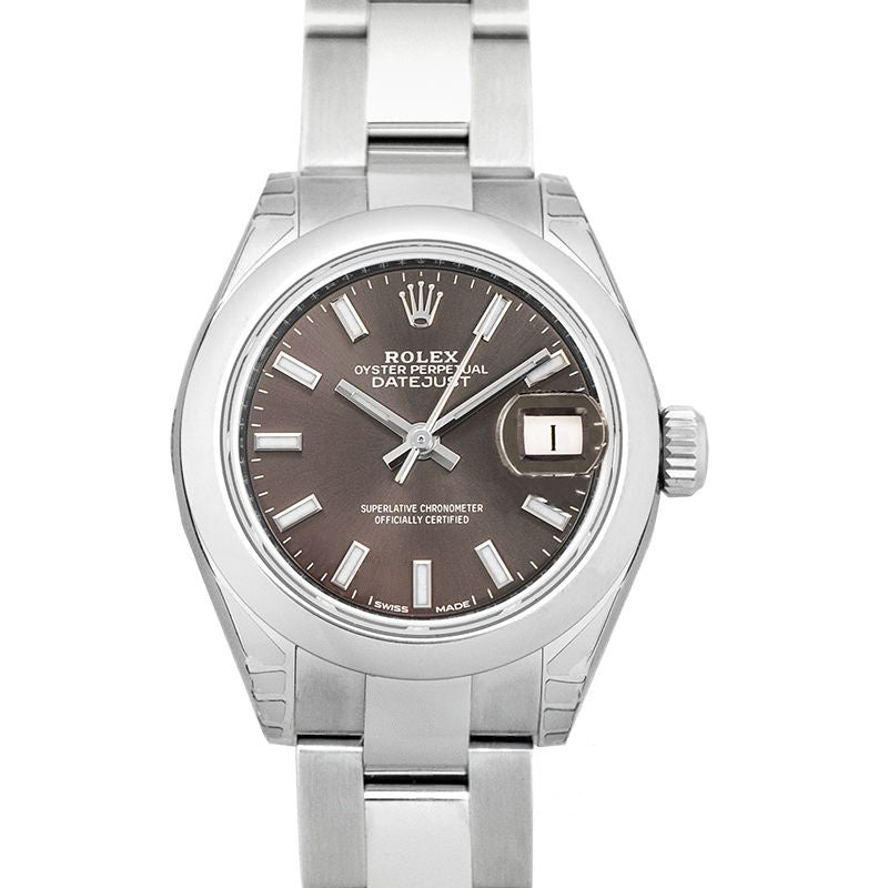 Lady Datejust 28 mm Dunkelgraues Zifferblatt aus Edelstahl 279160-0010