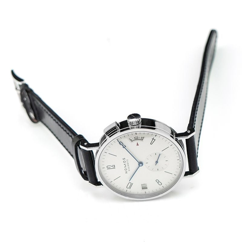 Tangomat 40 mm, weiß versilbertes Zifferblatt aus Edelstahl 635