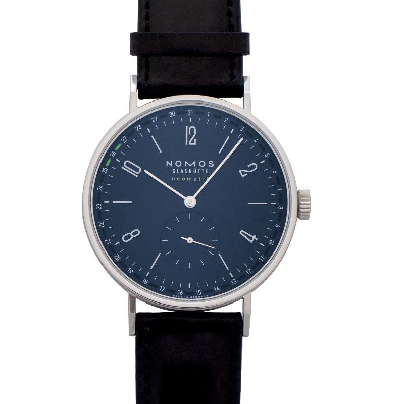 Tangente 40,5 mm blaues Zifferblatt aus Edelstahl 182