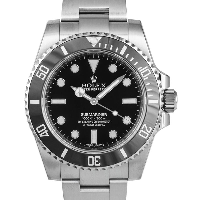 Submariner 40 mm schwarzes Zifferblatt aus Edelstahl 114060-0002