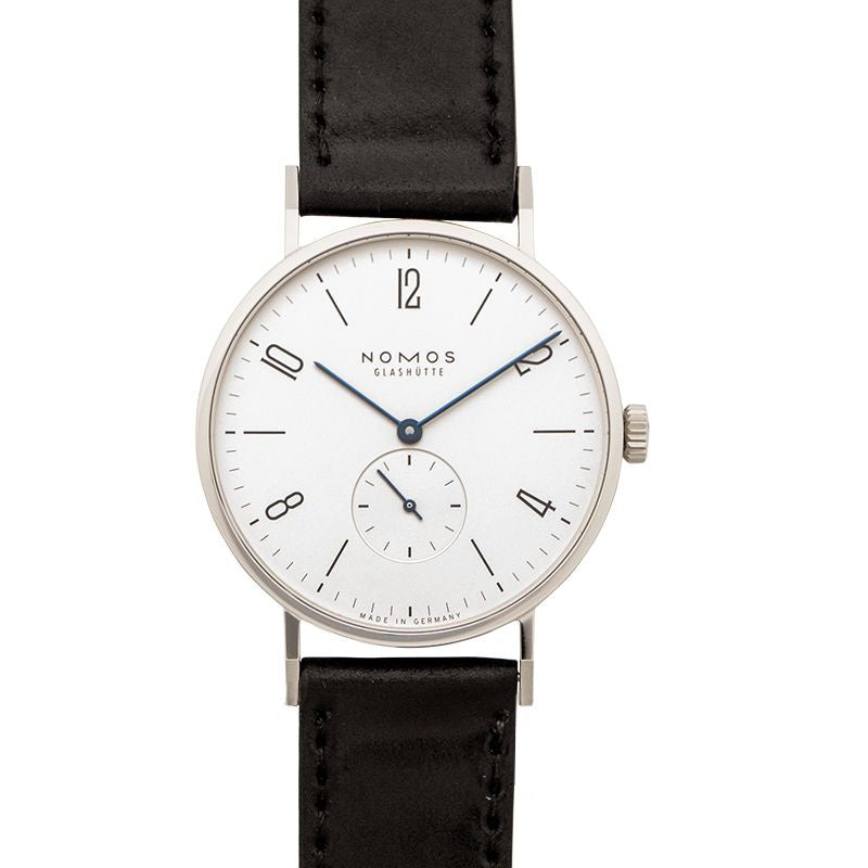 Tangente 37,5 mm, weiß versilbertes Zifferblatt aus Edelstahl 164