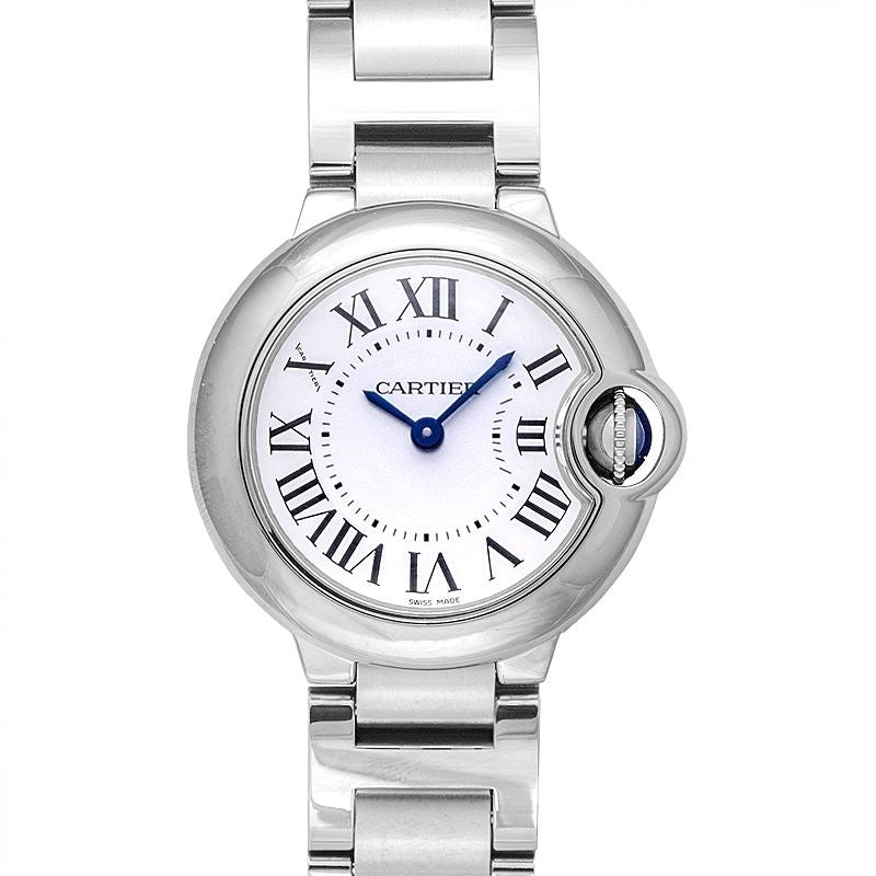 Ballon Bleu de Cartier 29 mm silbernes Zifferblatt aus Edelstahl W69010Z4