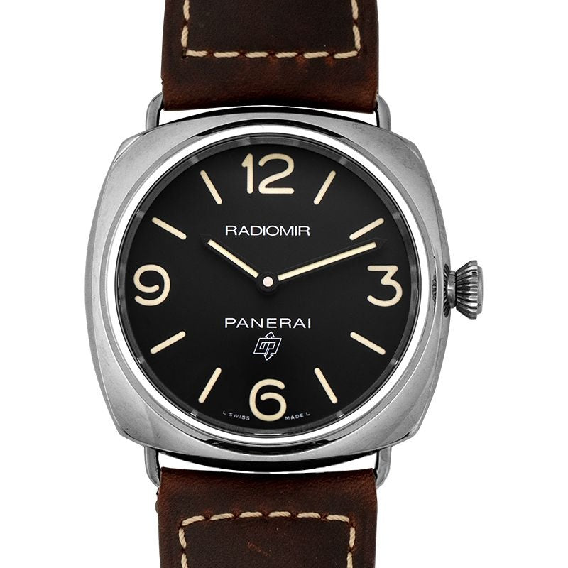 Radiomir 45 mm schwarzes Zifferblatt aus Edelstahl PAM00753