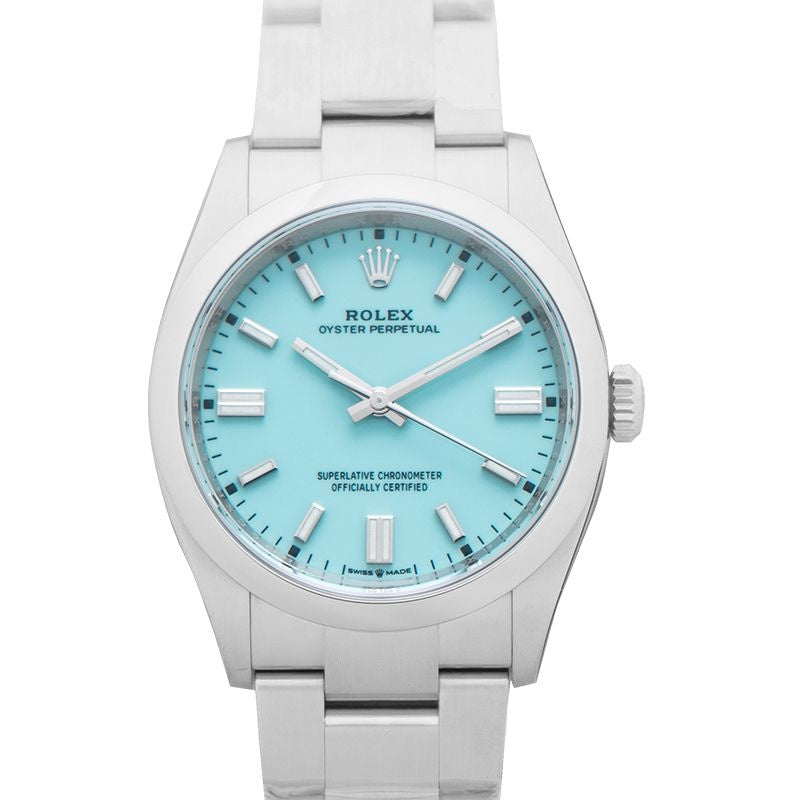 Oyster Perpetual 36 mm türkisblaues Zifferblatt aus Edelstahl 126000-0006