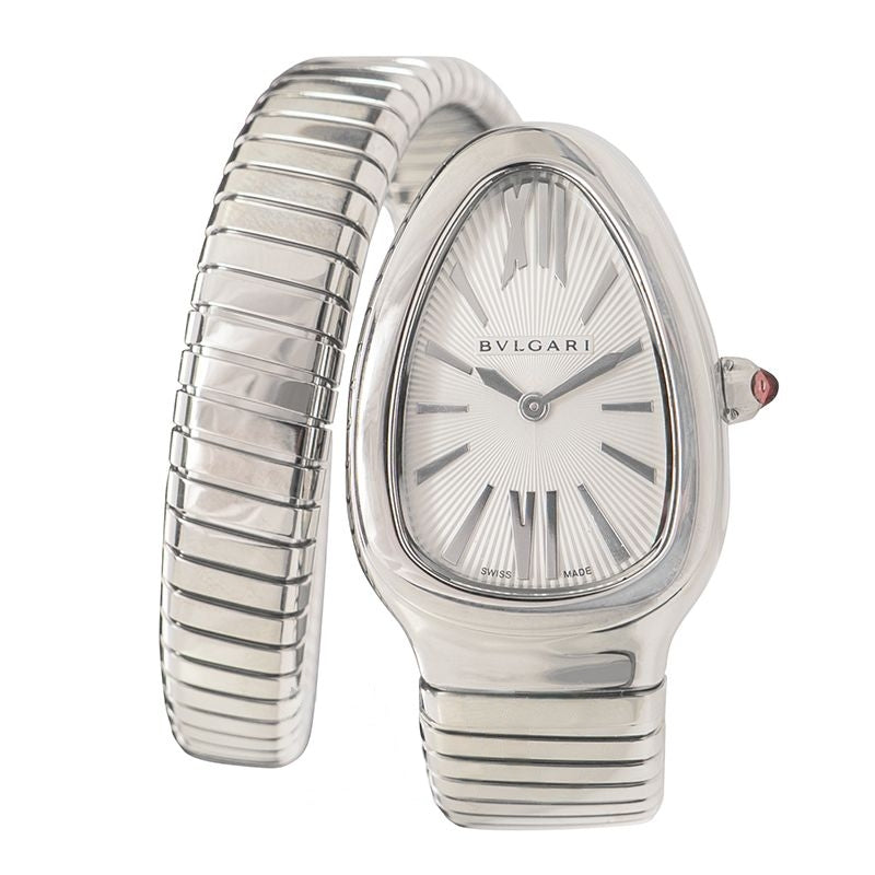 Serpenti 35 mm silbernes Zifferblatt aus Edelstahl 101825