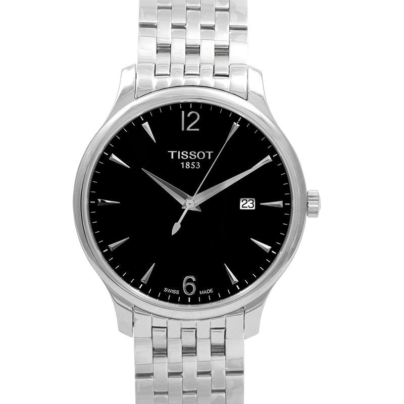 T-Classic 42 mm schwarzes Zifferblatt aus Edelstahl T063.610.11.057.00