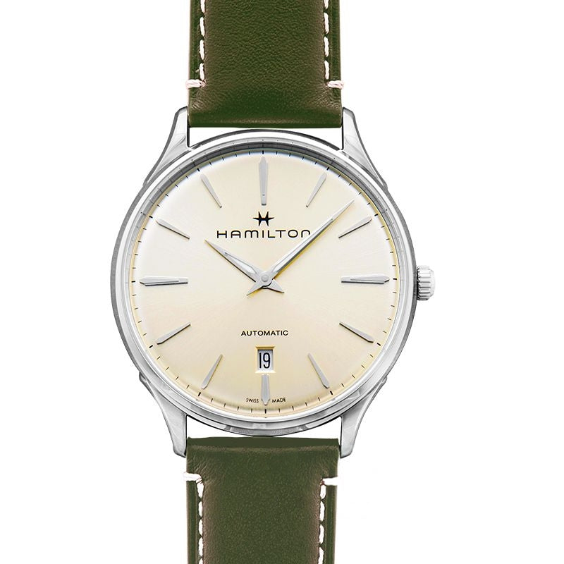 Jazzmaster 40 mm silbernes Zifferblatt aus Edelstahl H38525811
