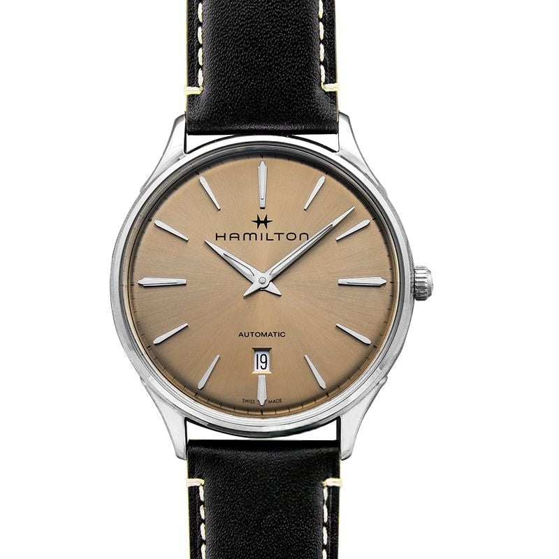 Jazzmaster 40 mm braunes Zifferblatt aus Edelstahl H38525721