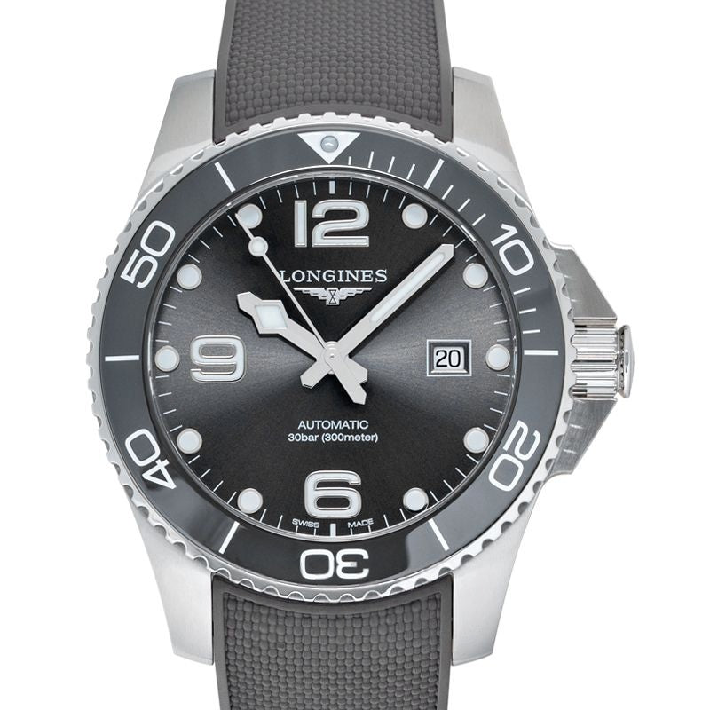 HydroConquest 43 mm graues Zifferblatt aus Edelstahl L37824769