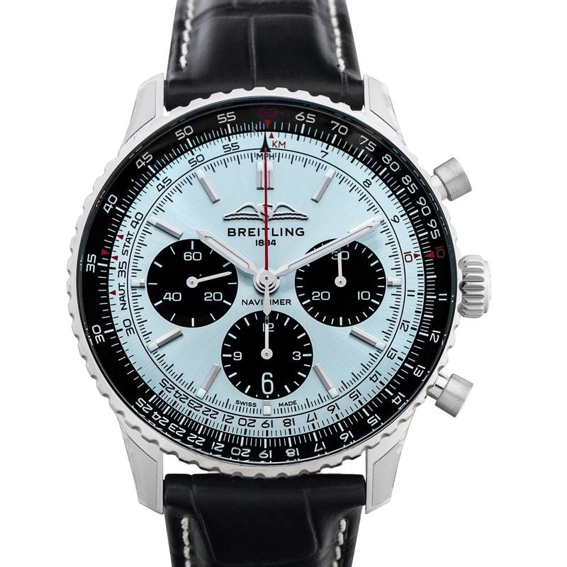 Navitimer 43 mm blaues Zifferblatt aus Edelstahl AB0138241C1P1