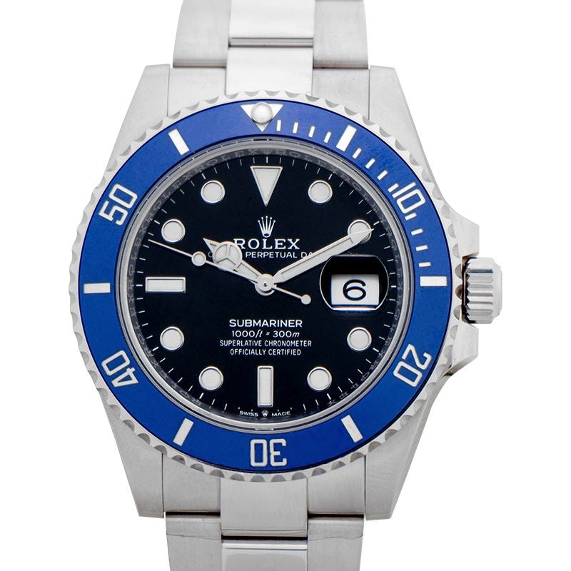 Submariner 40 mm schwarzes Zifferblatt in 18 Karat Weißgold 126619LB-0003