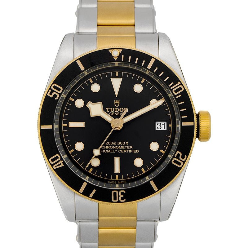 Heritage Black Bay 41 mm schwarzes Zifferblatt aus Edelstahl 79733N-0008