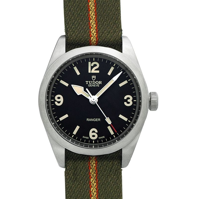 Heritage Ranger 39 mm schwarzes Zifferblatt aus Edelstahl 79950-0003