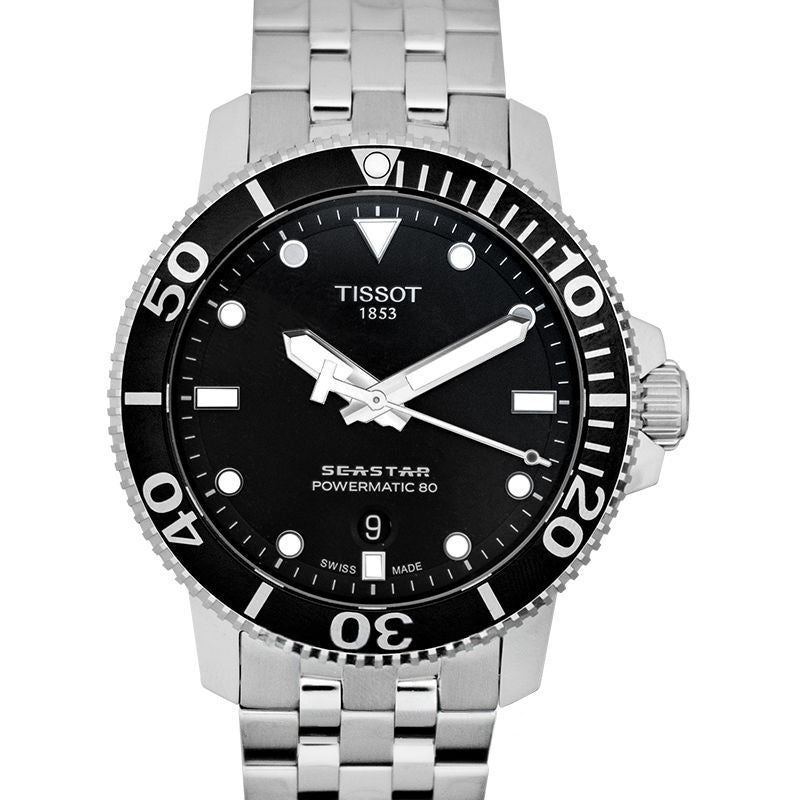 T-Sport 43 Schwarzes Zifferblatt im 316L-Edelstahlgehäuse T120.407.11.051.00