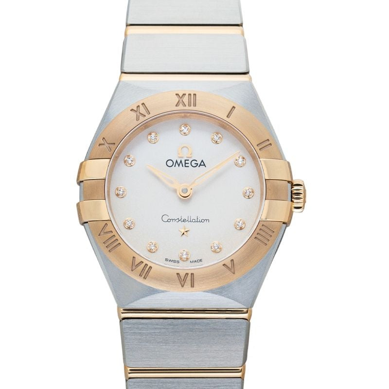 Constellation 25 mm, silbernes Zifferblatt aus Edelstahl, 18 Karat Gelbgold 131.20.25.60.52.002