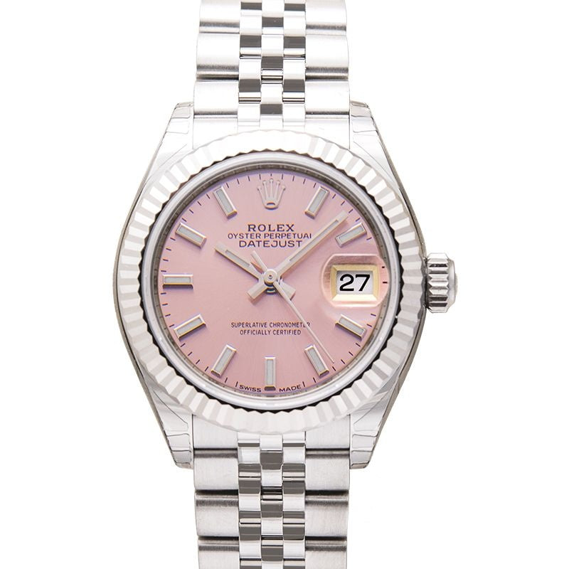 Lady Datejust 28,00 mm rosa Zifferblatt in Edelstahl, Weißgold 279174-0001