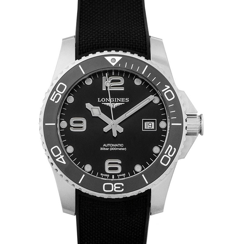 HydroConquest 41 mm schwarzes Zifferblatt aus Edelstahl L37814569