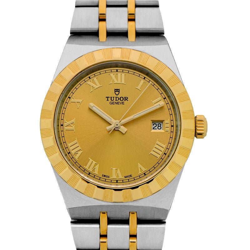 Tudor Royal 38 mm Champagner-Zifferblatt aus Edelstahl 28503-0003