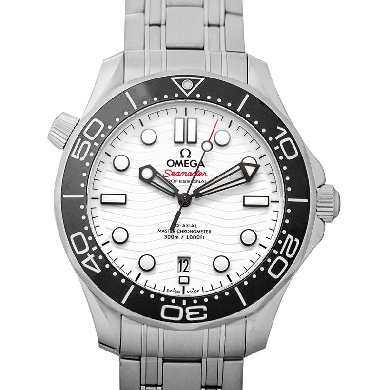 Seamaster 42 mm weißes Zifferblatt aus Edelstahl 210.30.42.20.04.001