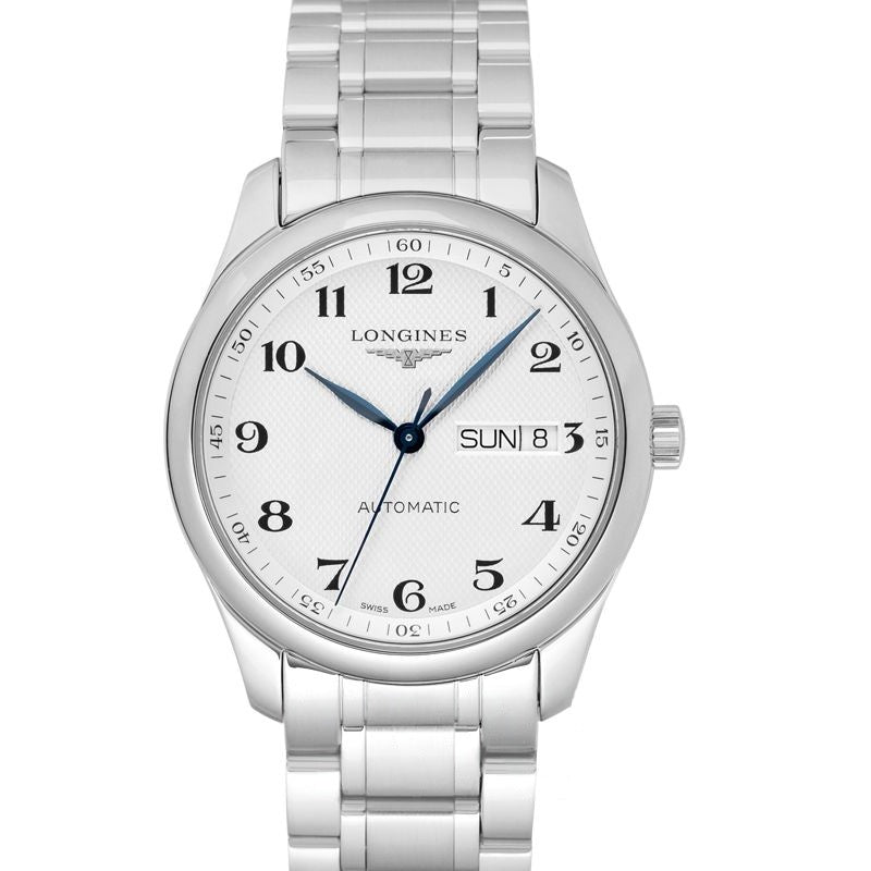 Die Longines Master Collection 38,5 mm silbernes Zifferblatt aus Edelstahl L27554786