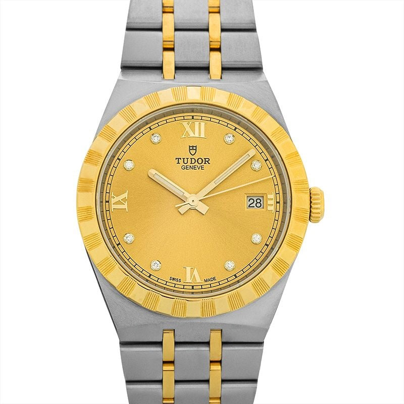 Tudor Royal 38 mm Champagner-Zifferblatt aus Edelstahl 28503-0005