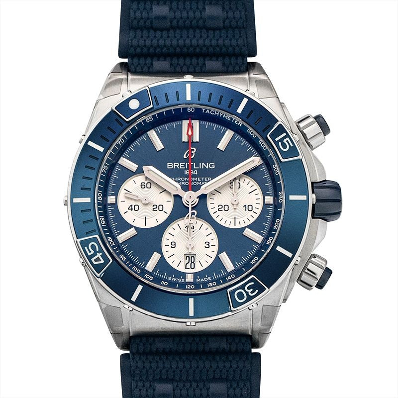 Chronomat 44 mm blaues Zifferblatt aus Edelstahl AB0136161C1S1