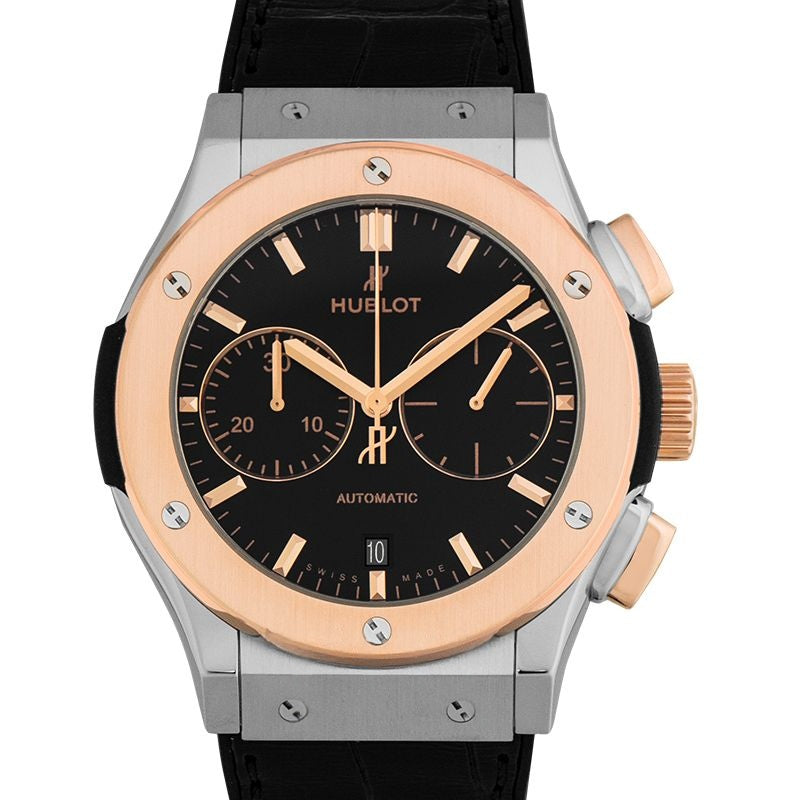 Classic Fusion 45 mm schwarzes Zifferblatt aus Titan 521.NO.1181.LR