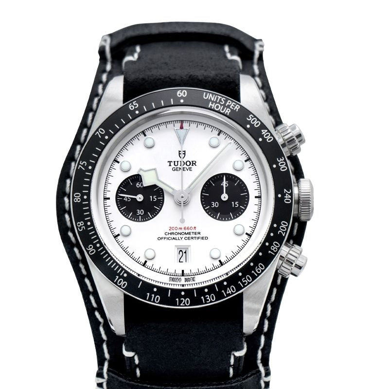Heritage Black Bay 41 mm weißes Zifferblatt aus Edelstahl 79360N-0006