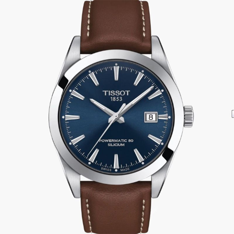 T-Classic 40 mm blaues Zifferblatt aus Edelstahl T127.407.16.041.00