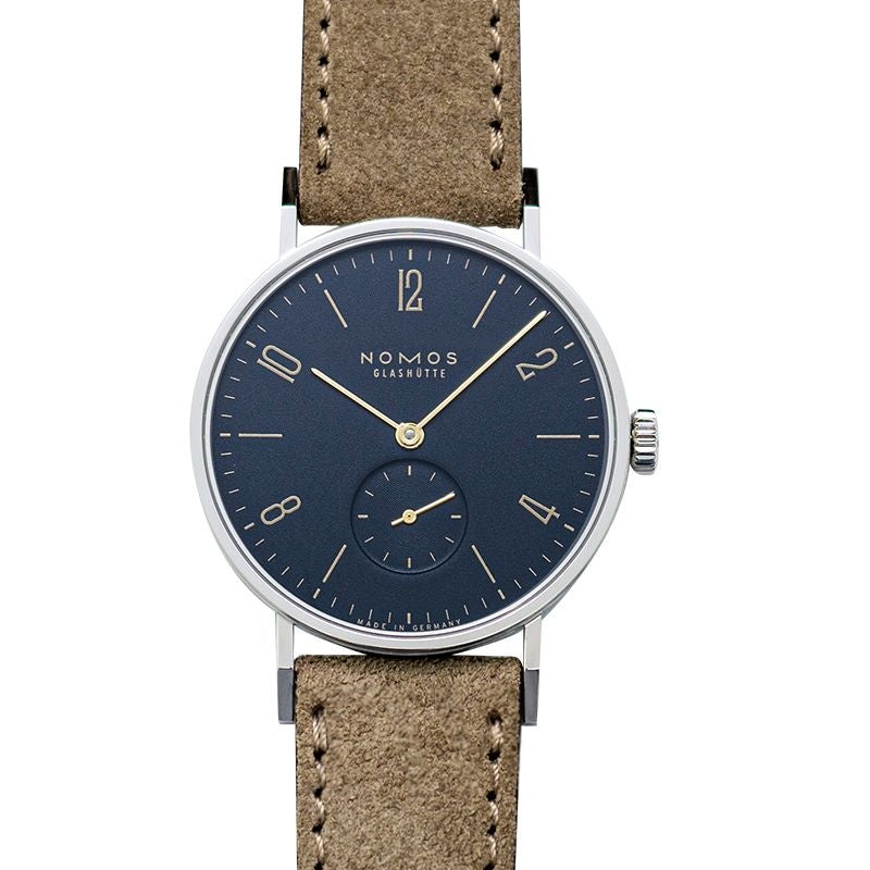 Tangente 35 mm Blaues Zifferblatt Zifferblatt aus Stahl 133