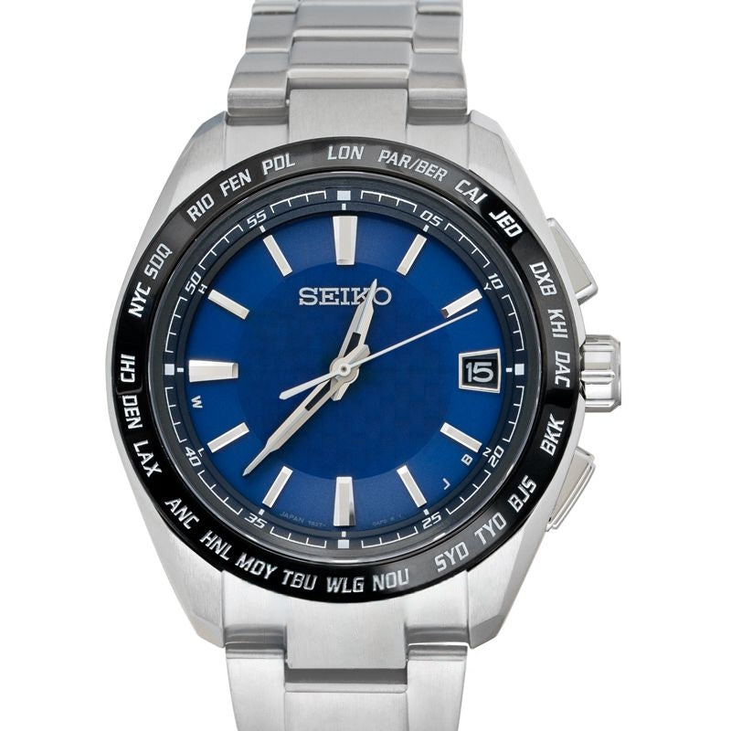 Brightz 39,5 mm blaues Zifferblatt aus Titan SAGZ089