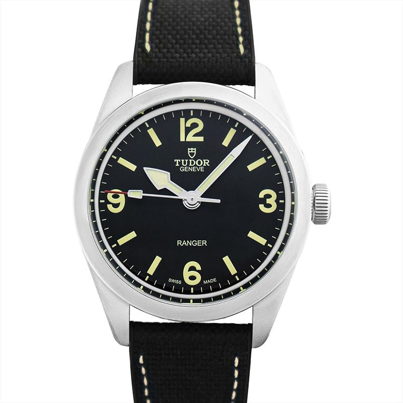 39 mm schwarzes Zifferblatt aus Edelstahl 79950-0002