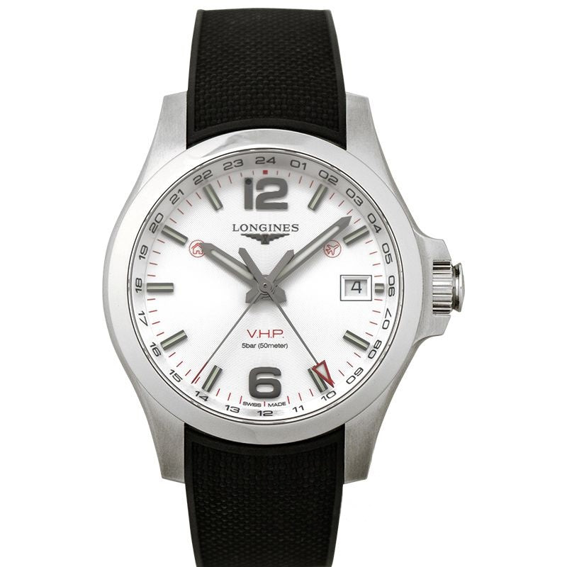 Longines Conquest 41 mm silbernes Zifferblatt aus Edelstahl L37184769