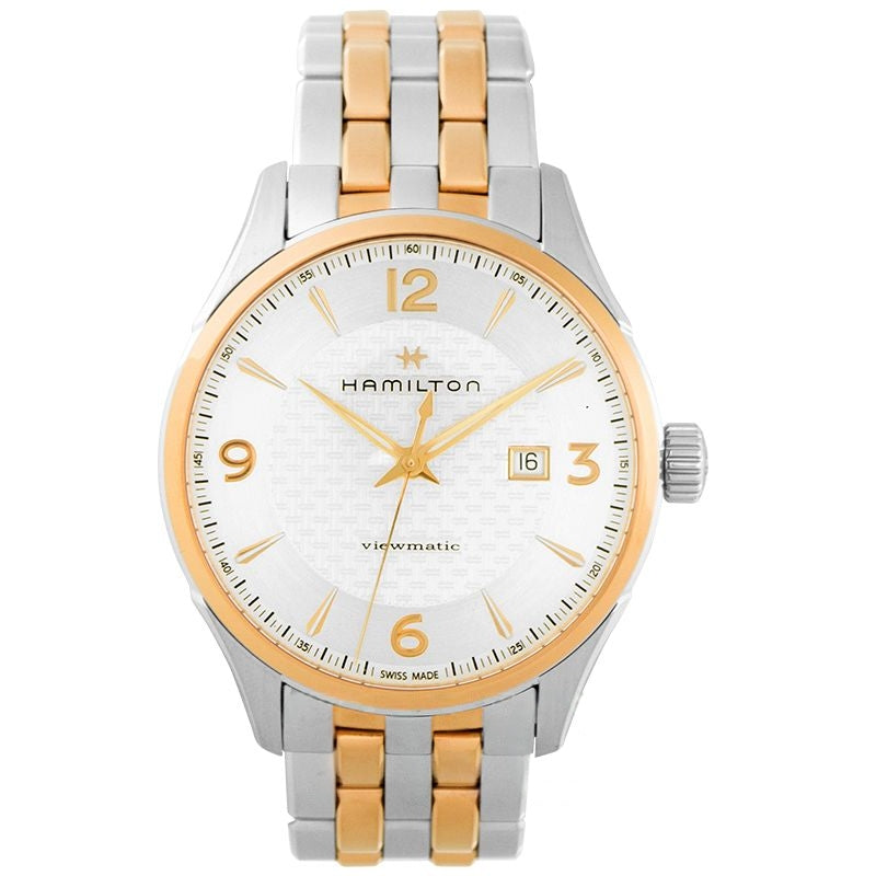Jazzmaster 44 mm silbernes Zifferblatt aus Edelstahl H42725151