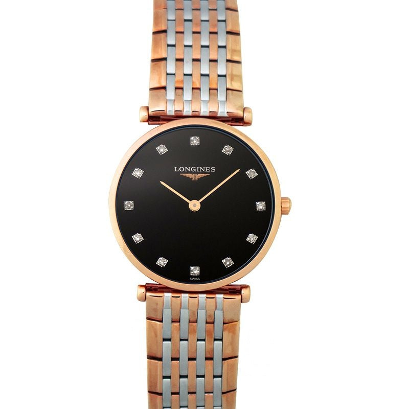 La Grande Classique, 29 mm, schwarzes Zifferblatt aus Edelstahl, L45121577