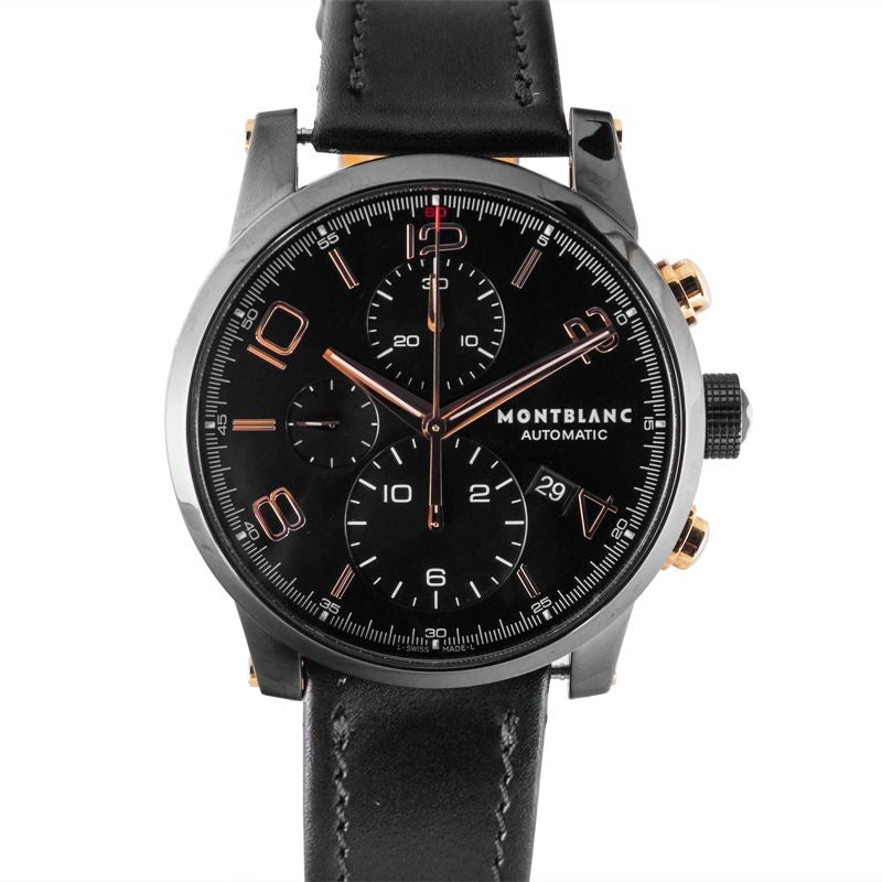 TimeWalker 43 mm schwarzes Zifferblatt aus Edelstahl 105805