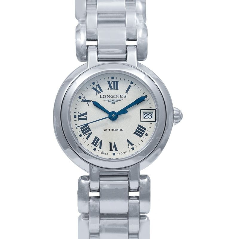 Longines PrimaLuna 26,5 mm silbernes Zifferblatt aus Edelstahl L81114716