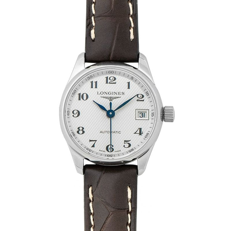 Die Longines Master Collection 26 mm silbernes Zifferblatt aus Edelstahl L21284783