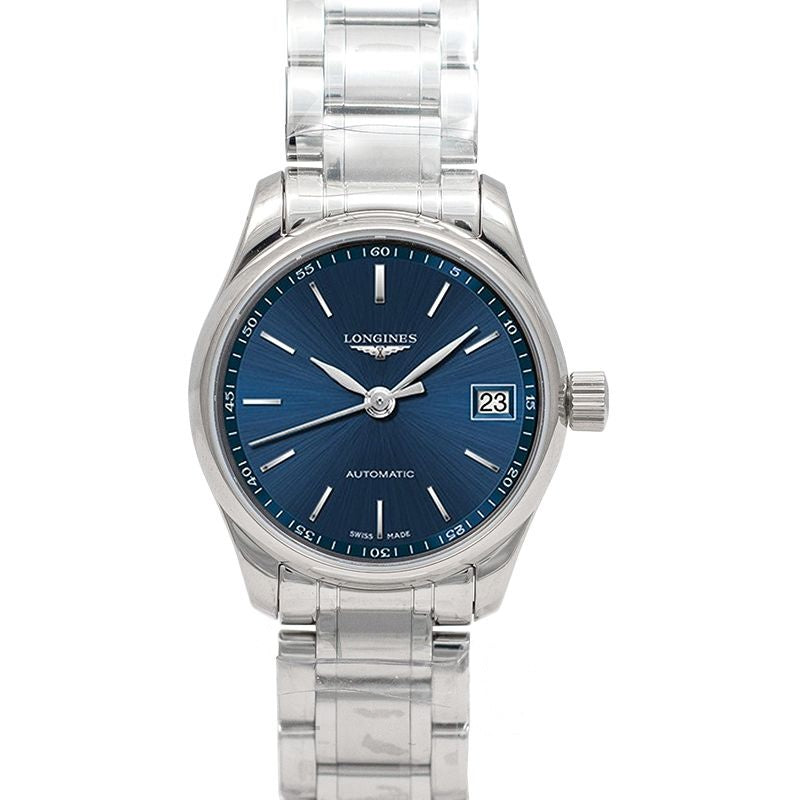 Die Longines Master Collection 25,5 mm blaues Zifferblatt aus Edelstahl L21284926