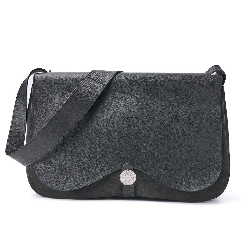 Gebrauchte Sack Colorado GM Schultertasche Liège Canvas Schwarz Silberfarbene Hardware Gebraucht