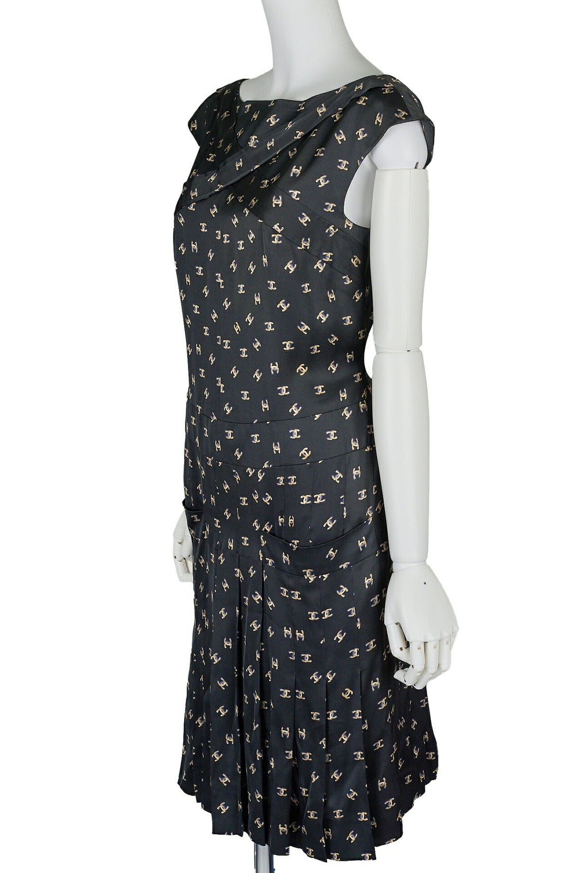 Gebrauchtes Kleid, Coco Mark, Plissee, Markenbekleidung, Schwarz, Gebraucht