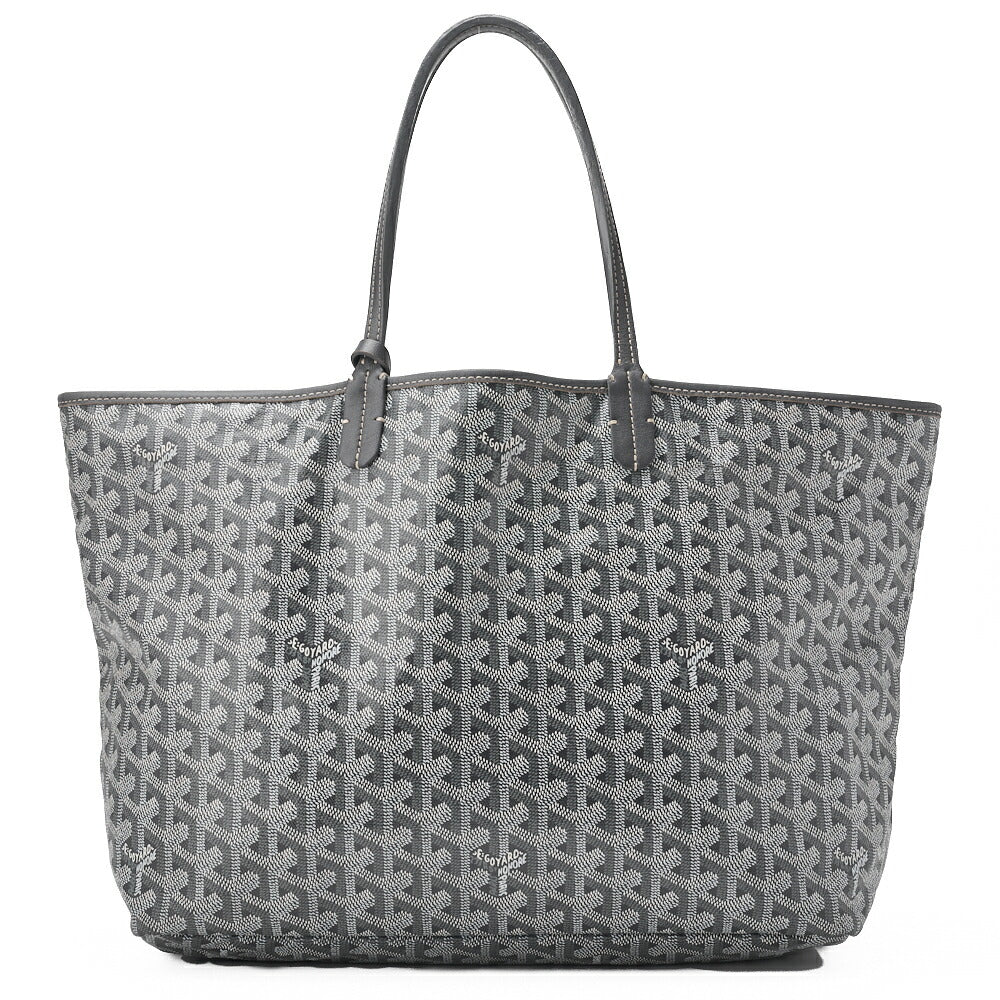 Pre-Owned Saint Louis PM Tote Bag Beschichtetes Canvas Grau Silberfarbene Hardware Pre-Owned
