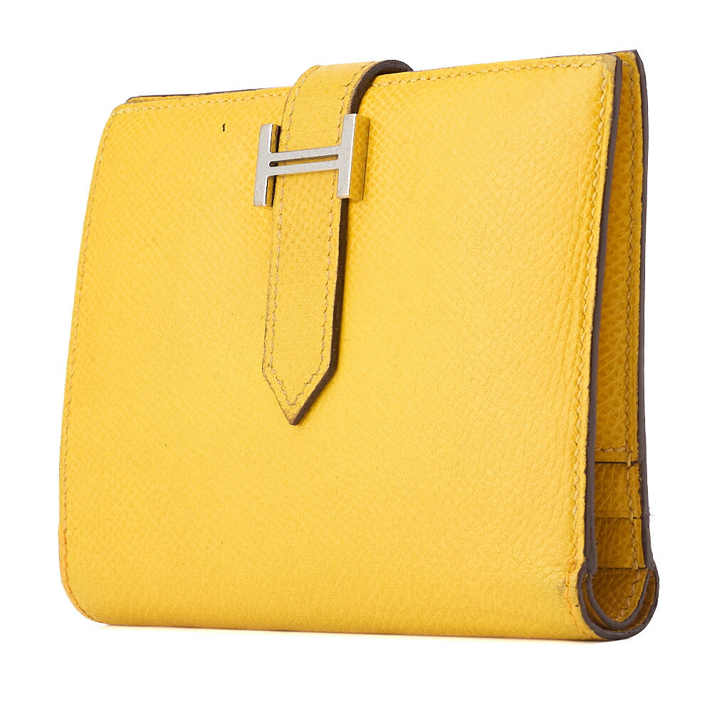 Bairn Compact Bi-Fold Wallet Epson Yellow Silberfarbene Hardware Gebraucht