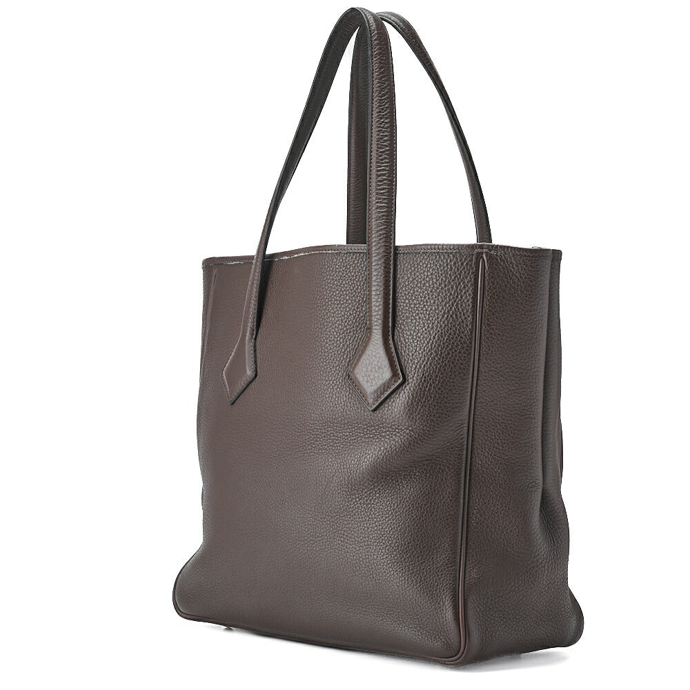 Gebrauchte Victoria Cavas Tote Bag Tryon Clemence Havana Silberfarbene Hardware Gebrauchte