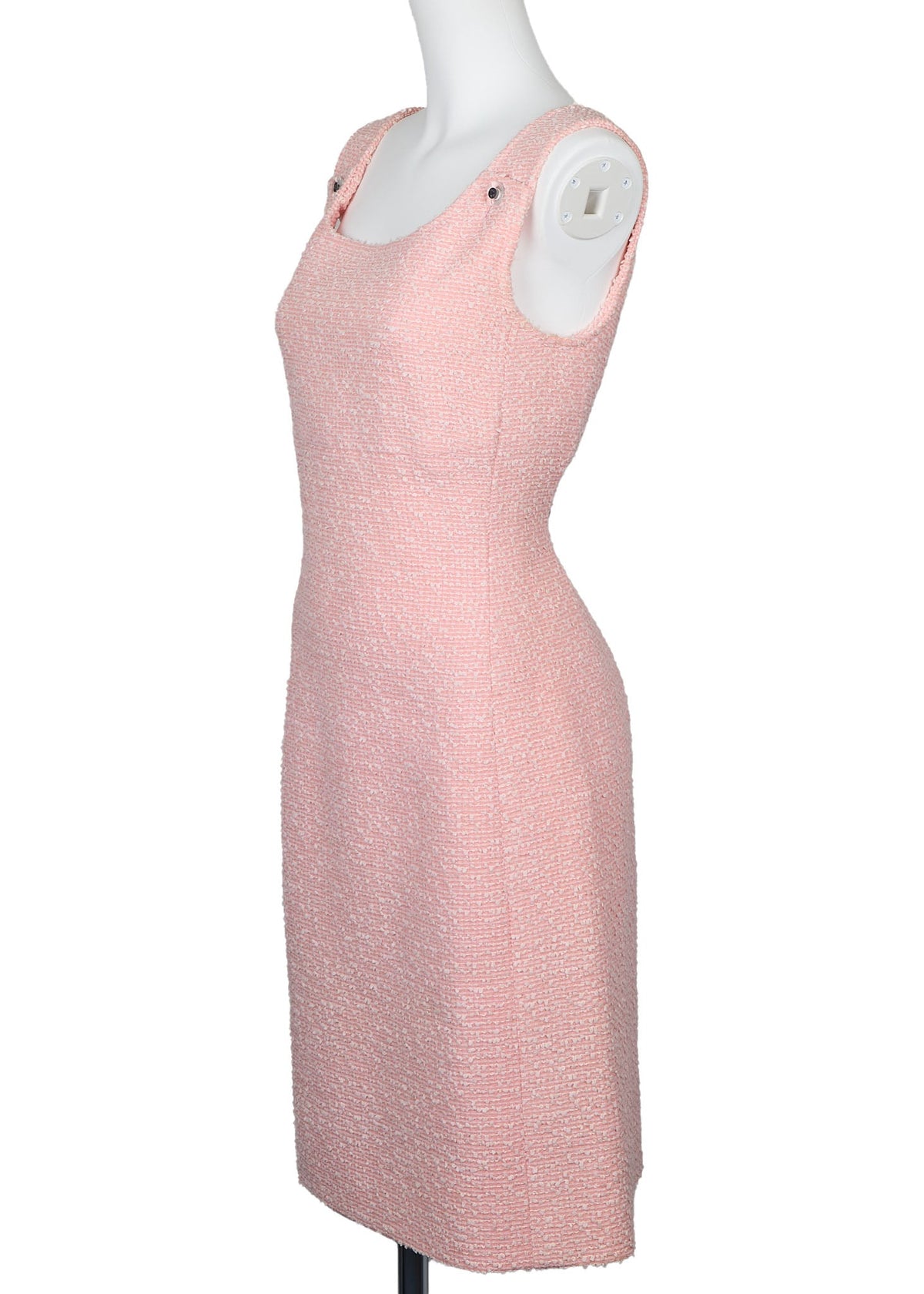 Ärmelloses Kleid, Coco Button, Woll-Nylon-Mischung, Rosa, Gebraucht