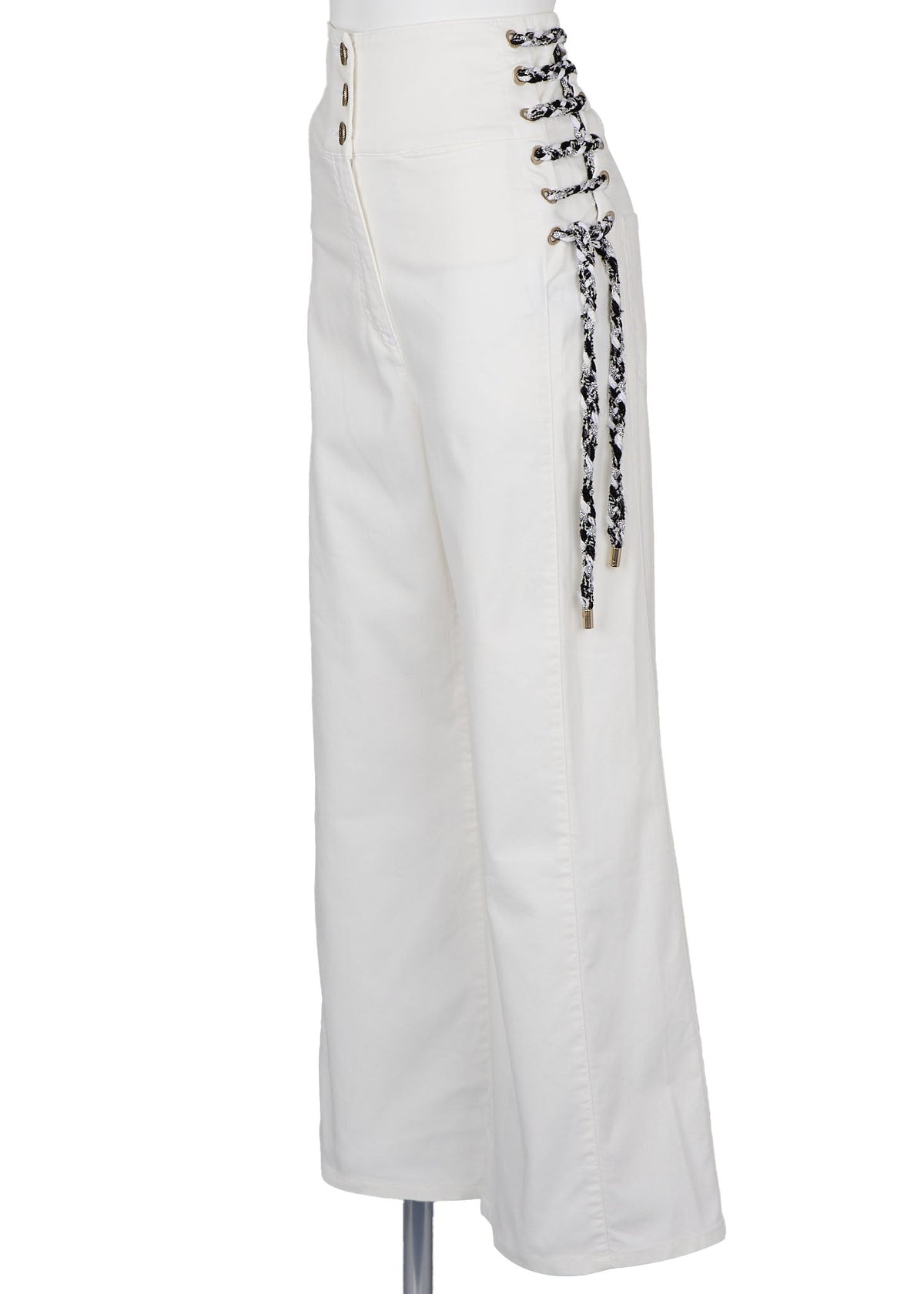 Gebrauchte Weite Hose, Coco Button, Baumwolle, Weiß, Gebraucht