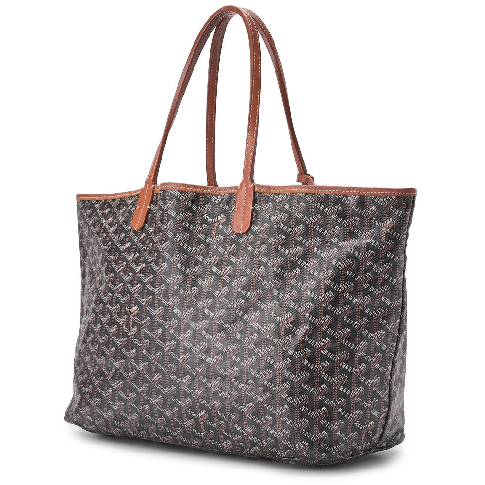 Gebrauchte Saint Louis PM Tote Bag, Beschichtetes Canvas, Schwarz, Silberfarbene Metallteile, Gebraucht