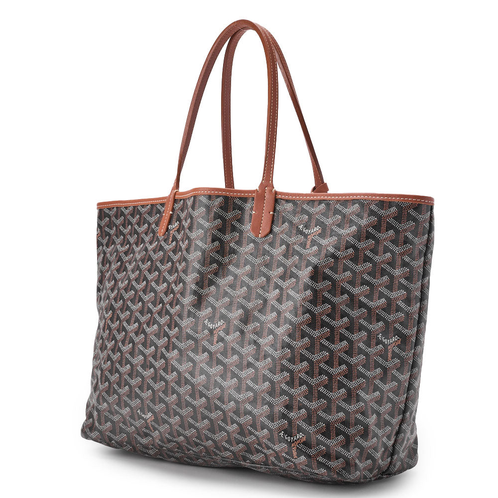 Gebrauchte Saint Louis PM Tote Bag, Beschichtetes Canvas, Schwarz, Silberfarbene Metallteile, Gebraucht