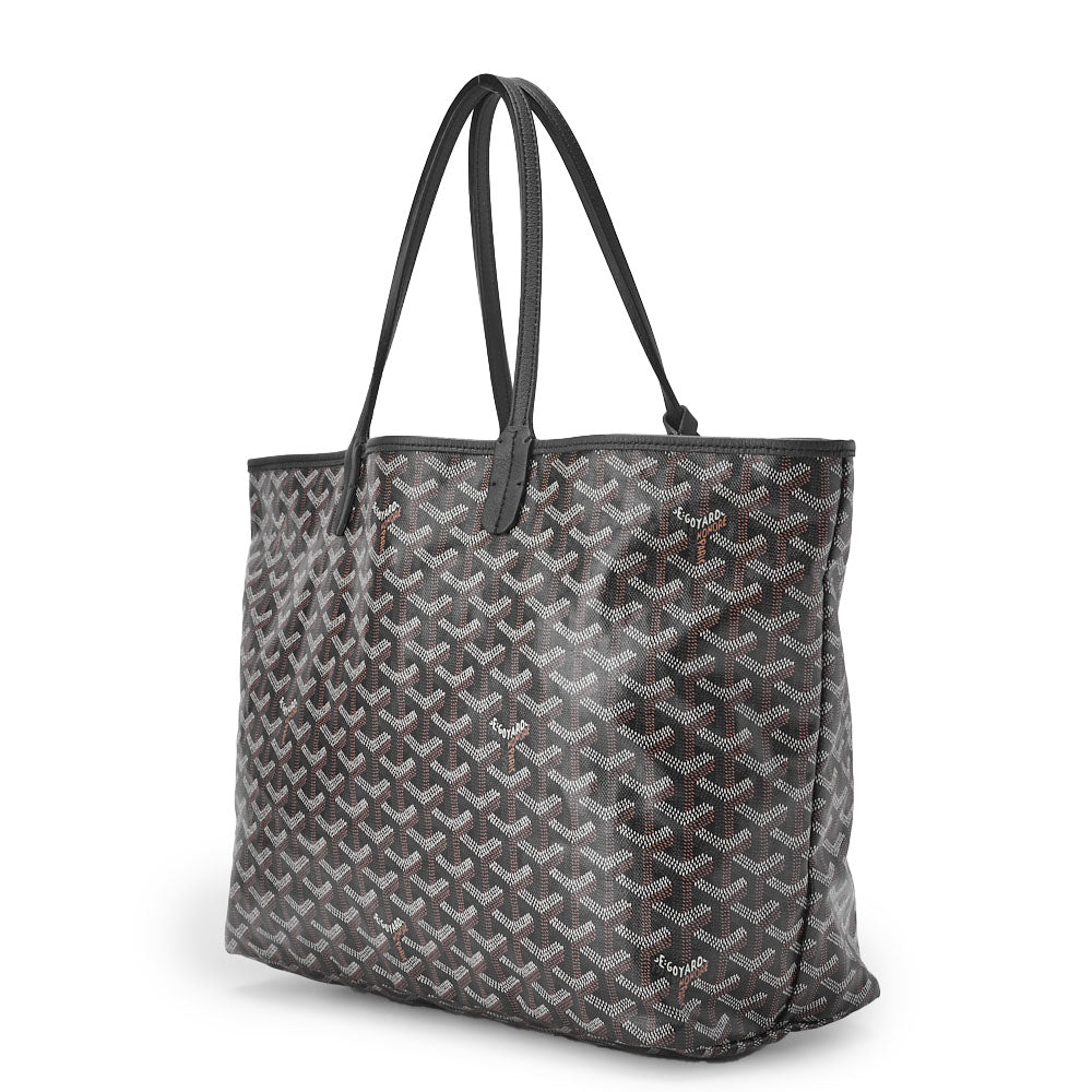 Pre-Owned Saint Louis PM Tote Bag Coating Canvas Schwarz Silberfarbene Hardware Pre-Owned