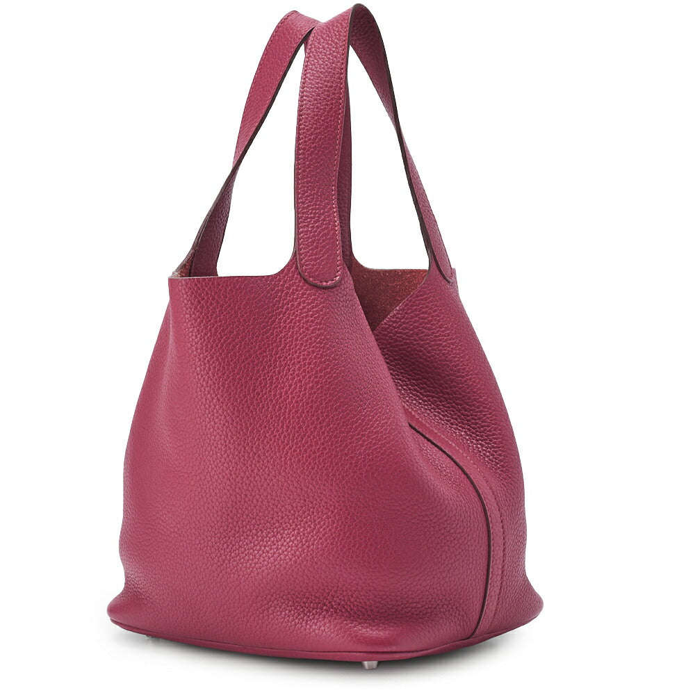 Gebrauchte Picotin Rock MM Handtasche Tryon Clemence Ruby Silver-Tone Hardware Gebraucht